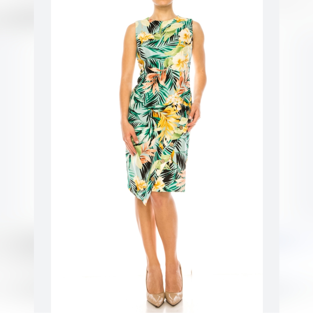Shelby & Palmer Floral Sleeveless Sheath Dress